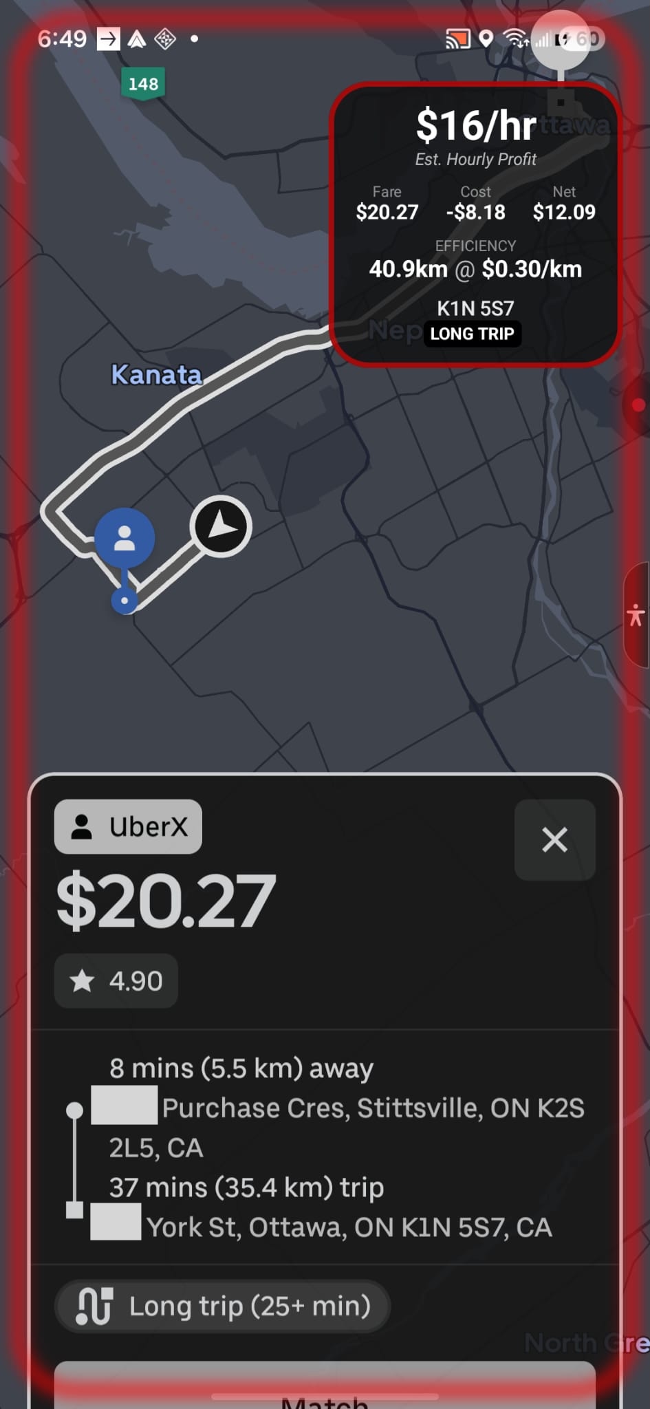 Ridelytics Bad Offer Example